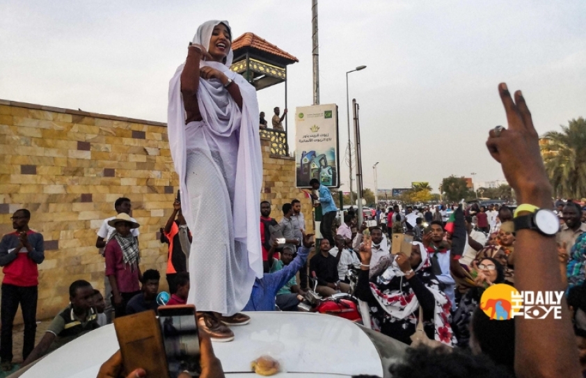 A young woman becomes a ‘symbol of hope’ for protestors in Sudan